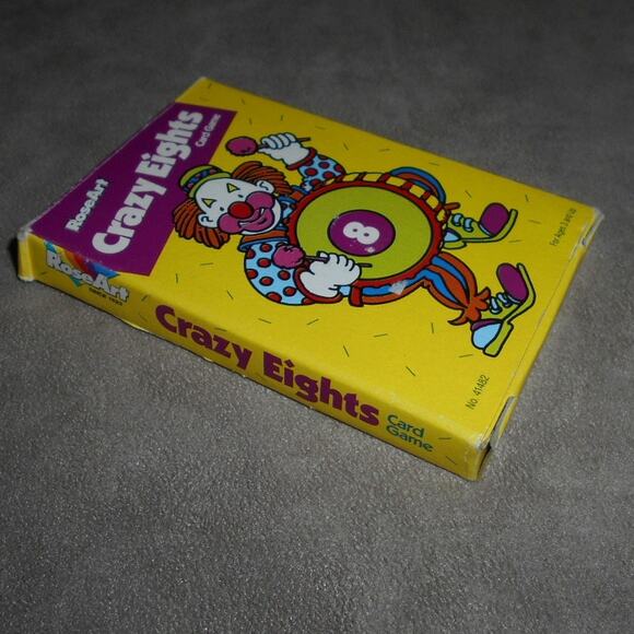 Vintage RoseArt 1993 Crazy Eights 8s Card Game No. 41482 Circus Themed - Picture 6 of 6